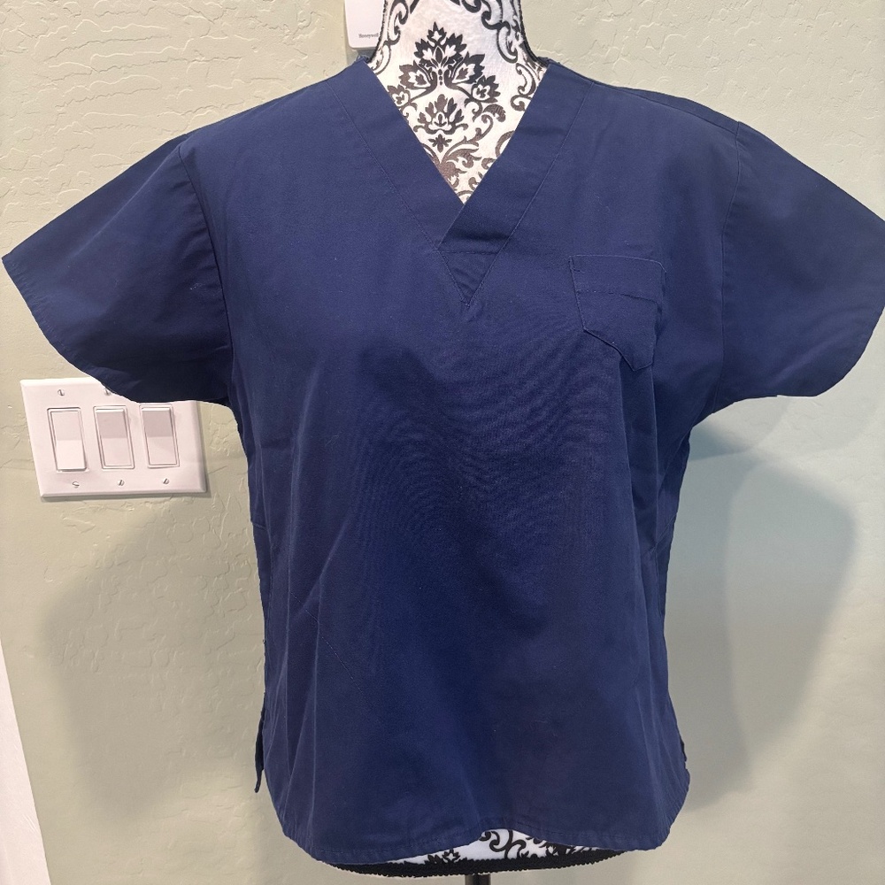 MedGear Scrub Top Navy Blue: Small
